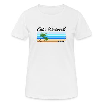 Plage de Cape Canaveral Florida USA - T-shirt respirant Femme - blanc - Devant - AI Model Female 172 dark (172cm)