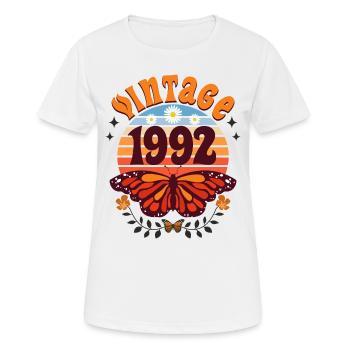 Rétro et Vintage 1992 Femme 30 Ans Anniversaire - T-shirt respirant Femme - blanc - Devant - AI Model Female 172 dark (172cm)