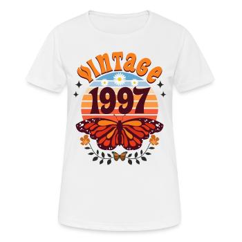 Rétro et Vintage 1997 Femme 25 Ans Anniversaire - T-shirt respirant Femme - blanc - Devant - AI Model Female 172 dark (172cm)