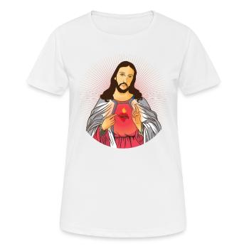 La chemise de Jésus-Christ - T-shirt respirant Femme - blanc - Devant - AI Model Female 172 dark (172cm)