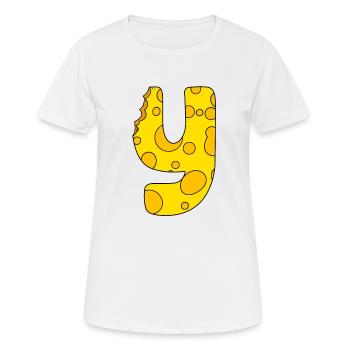 Lettre Y - T-shirt respirant Femme - blanc - Devant - AI Model Female 172 dark (172cm)