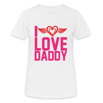 "Ich liebe Papa" - Frauen T-Shirt atmungsaktiv - Weiß - Vorne - AI Model Female 172 dark (172cm)