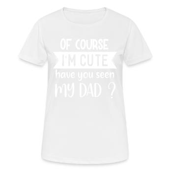 Of course I'm cute - Women's Breathable T-Shirt - white - Front - AI Model Female 172 dark (172cm)