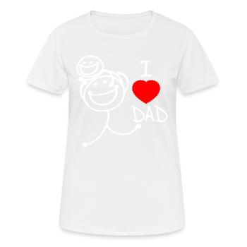 Ich liebe Papa DE - Frauen T-Shirt atmungsaktiv - Weiß - Vorne - AI Model Female 172 dark (172cm)