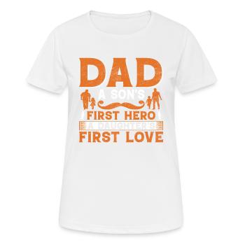 Vater und Sohn - Vater und Tochter schenken Vater - Frauen T-Shirt atmungsaktiv - Weiß - Vorne - AI Model Female 172 dark (172cm)