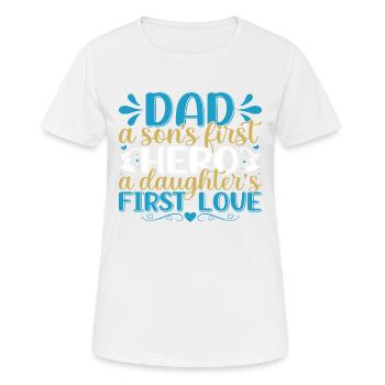 Vater und Sohn - Vater und Tochter schenken Vater - Frauen T-Shirt atmungsaktiv - Weiß - Vorne - AI Model Female 172 dark (172cm)