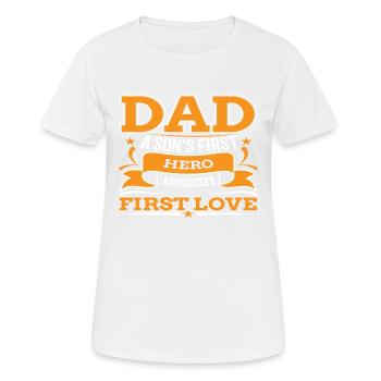 Vater und Sohn - Vater und Tochter schenken Vater - Frauen T-Shirt atmungsaktiv - Weiß - Vorne - AI Model Female 172 dark (172cm)