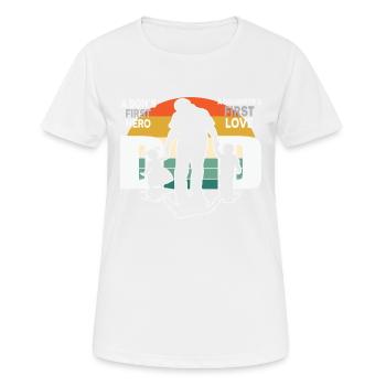 Vater und Sohn - Vater und Tochter schenken Vater - Frauen T-Shirt atmungsaktiv - Weiß - Vorne - AI Model Female 172 dark (172cm)