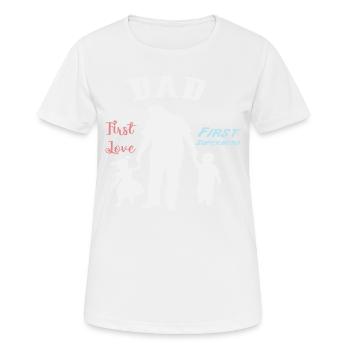 Vater und Sohn - Vater und Tochter schenken Vater - Frauen T-Shirt atmungsaktiv - Weiß - Vorne - AI Model Female 172 dark (172cm)