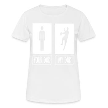 Père - père - père - mon père - T-shirt respirant Femme - blanc - Devant - AI Model Female 172 dark (172cm)