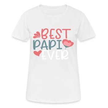 Père Père Père - T-shirt respirant Femme - blanc - Devant - AI Model Female 172 dark (172cm)