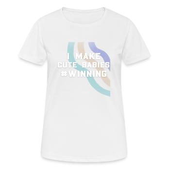 Father's Day dad dad dad dad dad dad dad - Women's Breathable T-Shirt - white - Front - AI Model Female 172 dark (172cm)