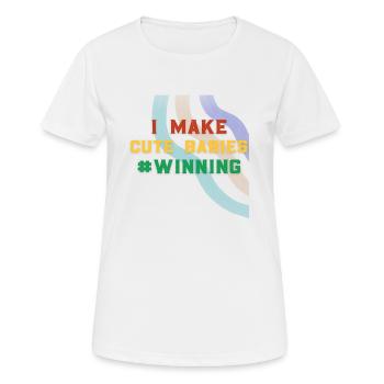 Father's Day dad dad dad dad dad dad dad - Women's Breathable T-Shirt - white - Front - AI Model Female 172 dark (172cm)