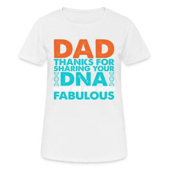 Drôle de forme de cadeau de fête des pères pour le fils et la fille - T-shirt respirant Femme - blanc - Devant - AI Model Female 172 dark (172cm)