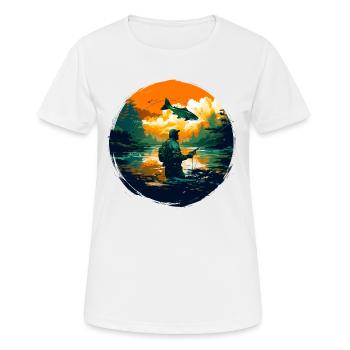 Fisherman Trout - Women's Breathable T-Shirt - white - Front - AI Model Female 172 dark (172cm)