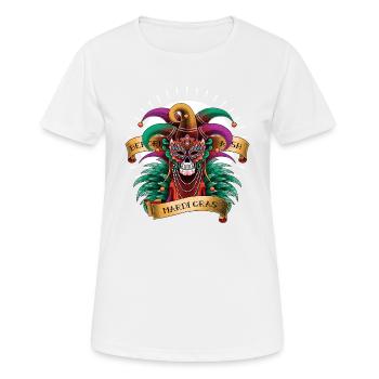 Mardi Gras - T-shirt respirant Femme - blanc - Devant - AI Model Female 172 dark (172cm)