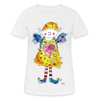 Ange-gardien - T-shirt respirant Femme - blanc - Devant - AI Model Female 172 dark (172cm)