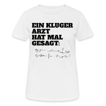 Arzt Ärztin Arzthelferin Krankenhaus lustig - Frauen T-Shirt atmungsaktiv - Weiß - Vorne - AI Model Female 172 dark (172cm)