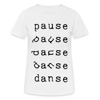 Danse - T-shirt respirant Femme - blanc - Devant - AI Model Female 172 dark (172cm)