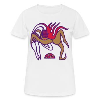 Fitness nebenbei. Romantisches Workout zu zweit - Frauen T-Shirt atmungsaktiv - Weiß - Vorne - AI Model Female 172 dark (172cm)