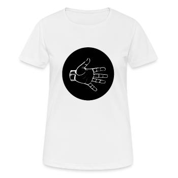 PAPIER (b) - T-shirt respirant Femme - blanc - Devant - AI Model Female 172 dark (172cm)