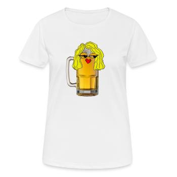 Kühles Blondes Bier - Frauen T-Shirt atmungsaktiv - Weiß - Vorne - AI Model Female 172 dark (172cm)