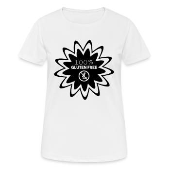 100% GLUTEN FREE (b) - Frauen T-Shirt atmungsaktiv - Weiß - Vorne - AI Model Female 172 dark (172cm)