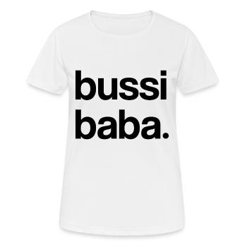 Bussi Baba - Frauen T-Shirt atmungsaktiv - Weiß - Vorne - AI Model Female 172 dark (172cm)