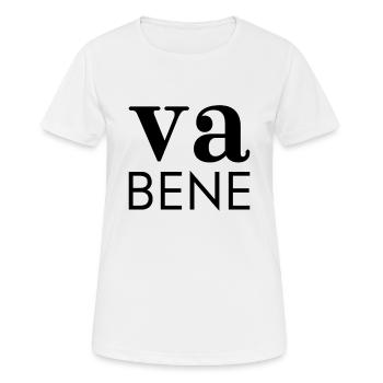 Va Bene - T-shirt respirant Femme - blanc - Devant - AI Model Female 172 dark (172cm)