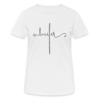 Lucifer Shirt - Frauen T-Shirt atmungsaktiv - Weiß - Vorne - AI Model Female 172 dark (172cm)