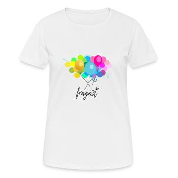 ballon - Frauen T-Shirt atmungsaktiv - Weiß - Vorne - AI Model Female 172 dark (172cm)