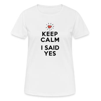 I SAID YES - Women's Breathable T-Shirt - white - Front - AI Model Female 172 dark (172cm)