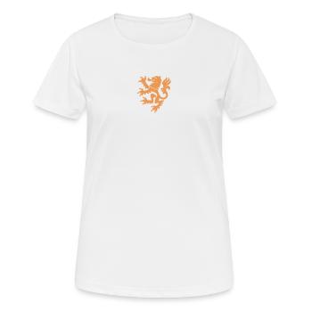 Lion Coat of Arms | Netherlands, Holland, Dutch - Women's Breathable T-Shirt - white - Front - AI Model Female 172 dark (172cm)