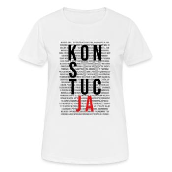 Constitution de Konstytucja | Pologne, polonaise, polonaise - T-shirt respirant Femme - blanc - Devant - AI Model Female 172 dark (172cm)