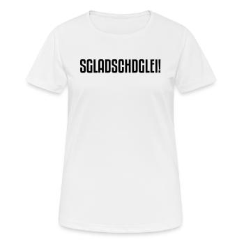 Sgladschdglei | Saxon, Saxon, fier Saxon - T-shirt respirant Femme - blanc - Devant - AI Model Female 172 dark (172cm)