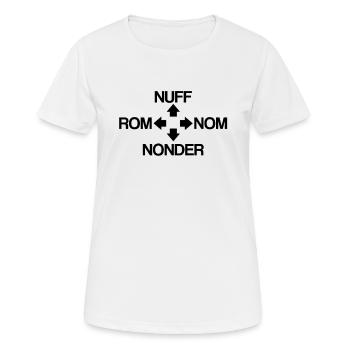 Cardinal directions in Swabian | Swabia - Women's Breathable T-Shirt - white - Front - AI Model Female 172 dark (172cm)