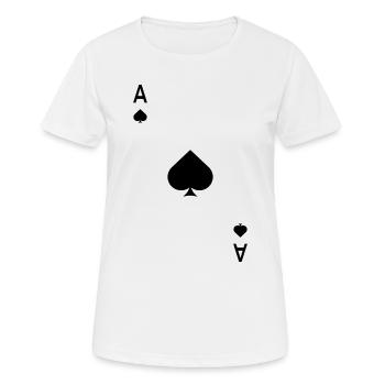 Card Game Playing Card Ace Ace Carnival Carnival - Women's Breathable T-Shirt - white - Front - AI Model Female 172 dark (172cm)