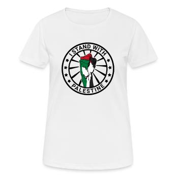 I Stand With Palestine Freedom for Palestine - Women's Breathable T-Shirt - white - Front - AI Model Female 172 dark (172cm)
