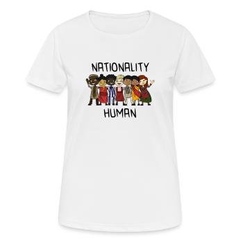 Nationalité Homme Antiracisme Contre Les Nazis - T-shirt respirant Femme - blanc - Devant - AI Model Female 172 dark (172cm)