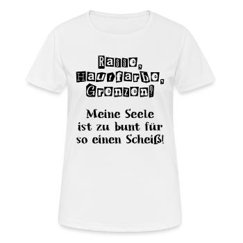 Bunte Seele - Frauen T-Shirt atmungsaktiv - Weiß - Vorne - AI Model Female 172 dark (172cm)