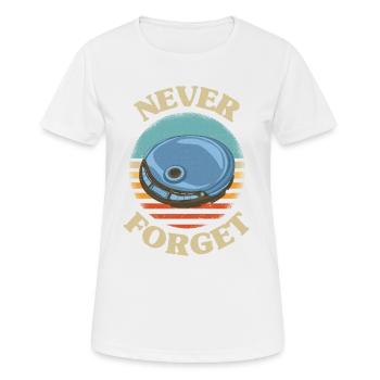 Retro cd player Never Forget Nostalgie Vintage - Frauen T-Shirt atmungsaktiv - Weiß - Vorne - AI Model Female 172 dark (172cm)