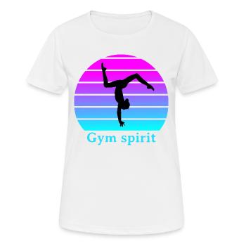 gym spirit - T-shirt respirant Femme - blanc - Devant - AI Model Female 172 dark (172cm)