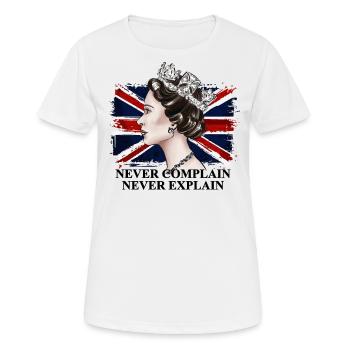 Reine d’Angleterre - T-shirt respirant Femme - blanc - Devant - AI Model Female 172 dark (172cm)