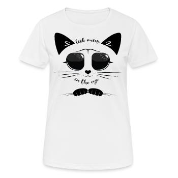 Look me in the eyes - Cat Noir Sarcastic humor - Women's Breathable T-Shirt - white - Front - AI Model Female 172 dark (172cm)