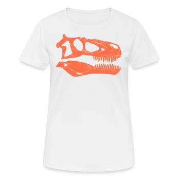 Crâne fossile de Daspletosaurus - T-shirt respirant Femme - blanc - Devant - AI Model Female 172 dark (172cm)