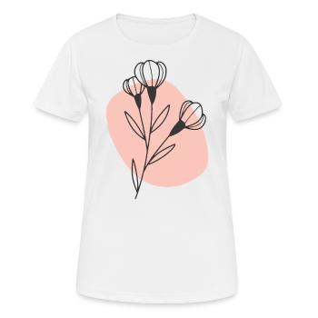 Hand Drawn Flower 1 - Women's Breathable T-Shirt - white - Front - AI Model Female 172 dark (172cm)