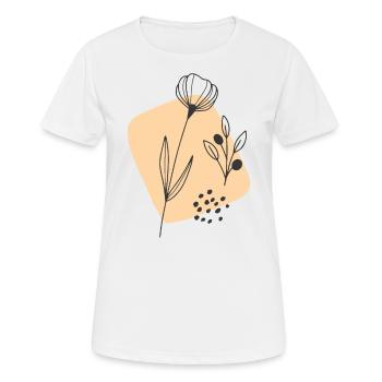 Hand Drawn Flower 2 - Women's Breathable T-Shirt - white - Front - AI Model Female 172 dark (172cm)