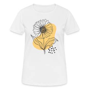 Hand Drawn Flower 6 - Women's Breathable T-Shirt - white - Front - AI Model Female 172 dark (172cm)