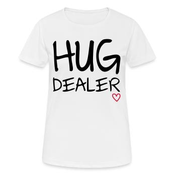 Hug Dealer - Women's Breathable T-Shirt - white - Front - AI Model Female 172 dark (172cm)