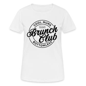 Cool Mums Brunch Club - Frauen T-Shirt atmungsaktiv - Weiß - Vorne - AI Model Female 172 dark (172cm)